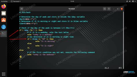 bash shell if statement.